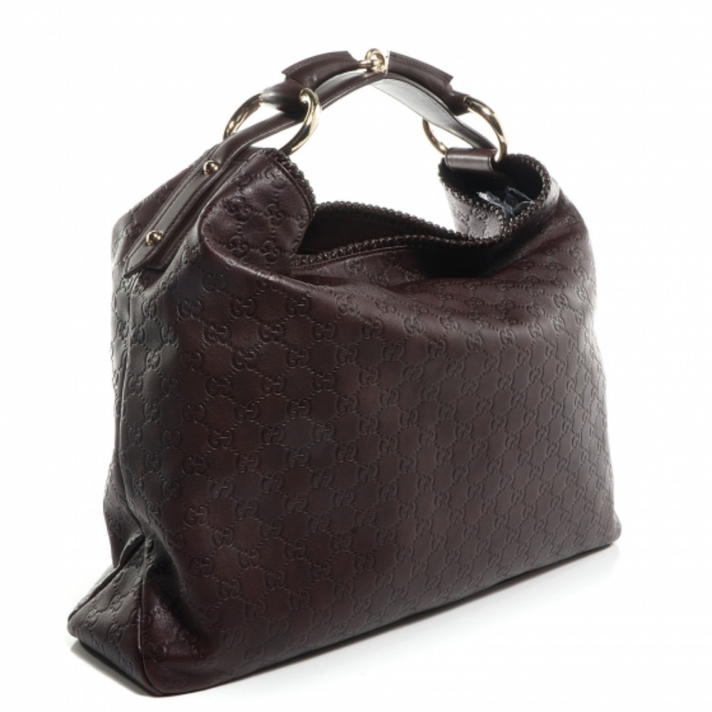 Authentic Gucci guccissima Horsebit Large Hobo